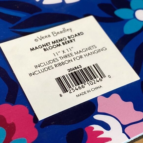 NWT Vera Bradley Bloom Berry Magnet Board - Picture 4 of 4